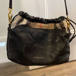 Burberry Check Coated Canvas and leather bag.
